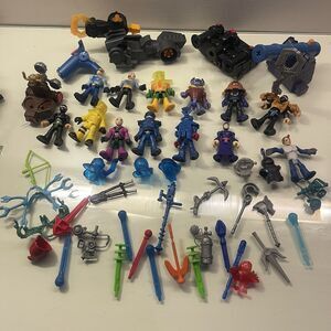Fisher Price Imaginext Lot of Figures, Canons Weapons Missiles Projectiles
